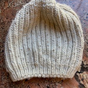 Anthropology slouchy rhinestone beanie